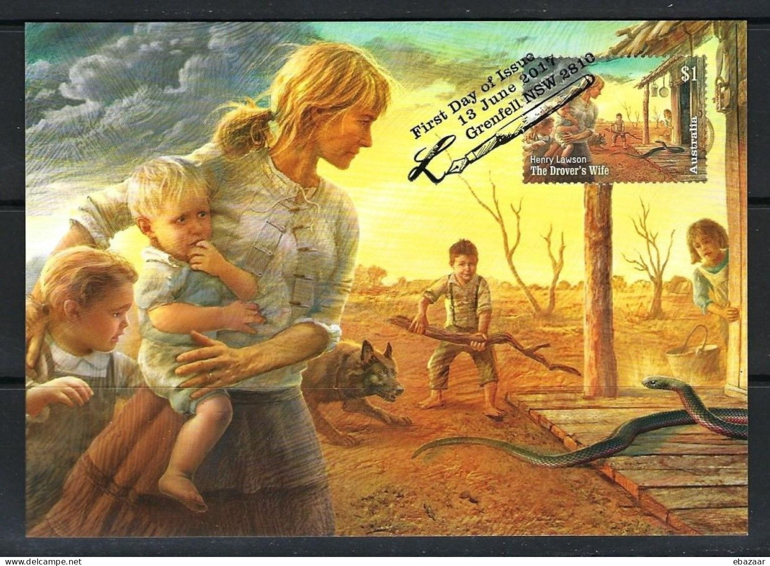 Australia Maximum Card 2017 The 150th Anniversary Of The Birth Of Henry Lawson, 1867-1922 Stamps - Maximumkarten (MC)