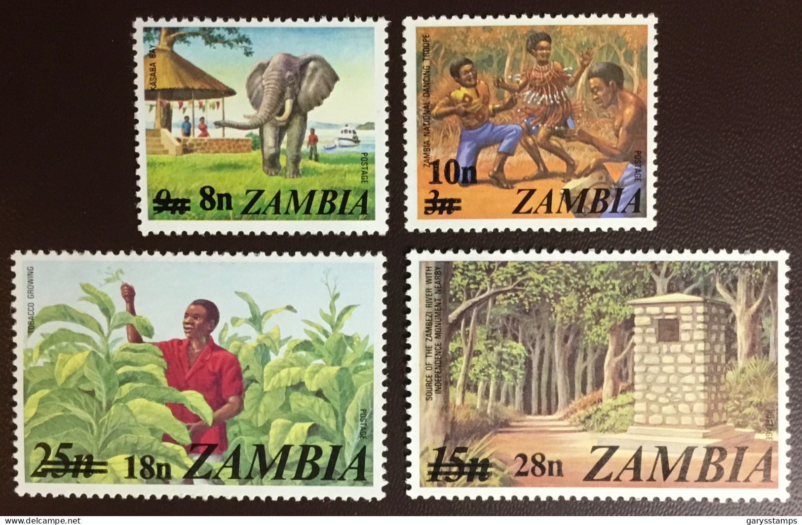 Zambia 1979 Definitives Surcharges Set Plants Animals MNH - Zambie (1965-...)