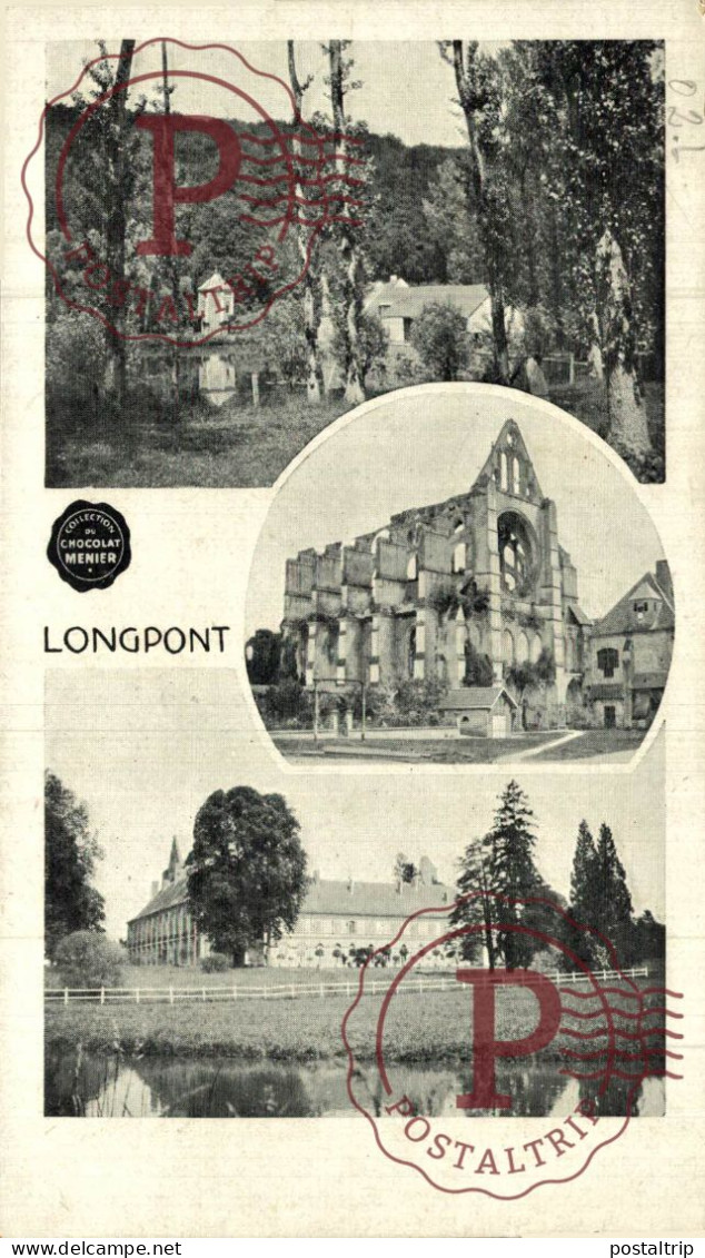 FRANCIA. FRANCE. Longpont - Multi-vues - PUBLI Chocolat Menier - Andere & Zonder Classificatie