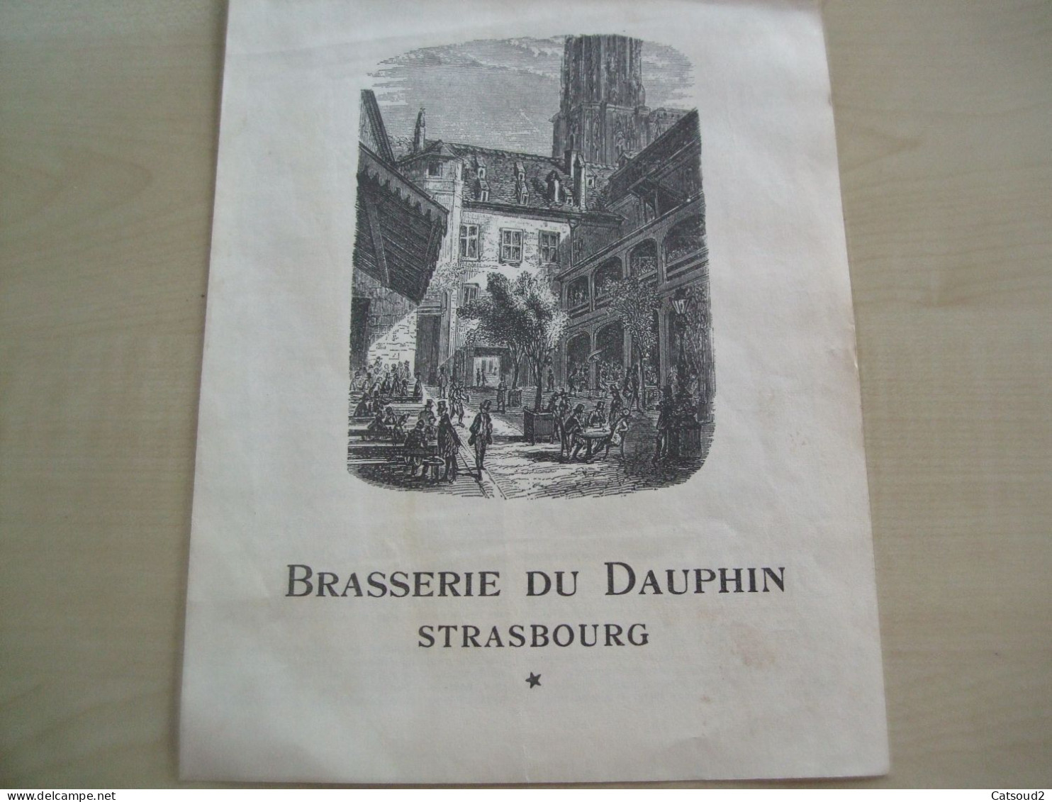 Feuillet BRASSERIE DU DAUPHIN à STRASBOURG - Dépliants Touristiques