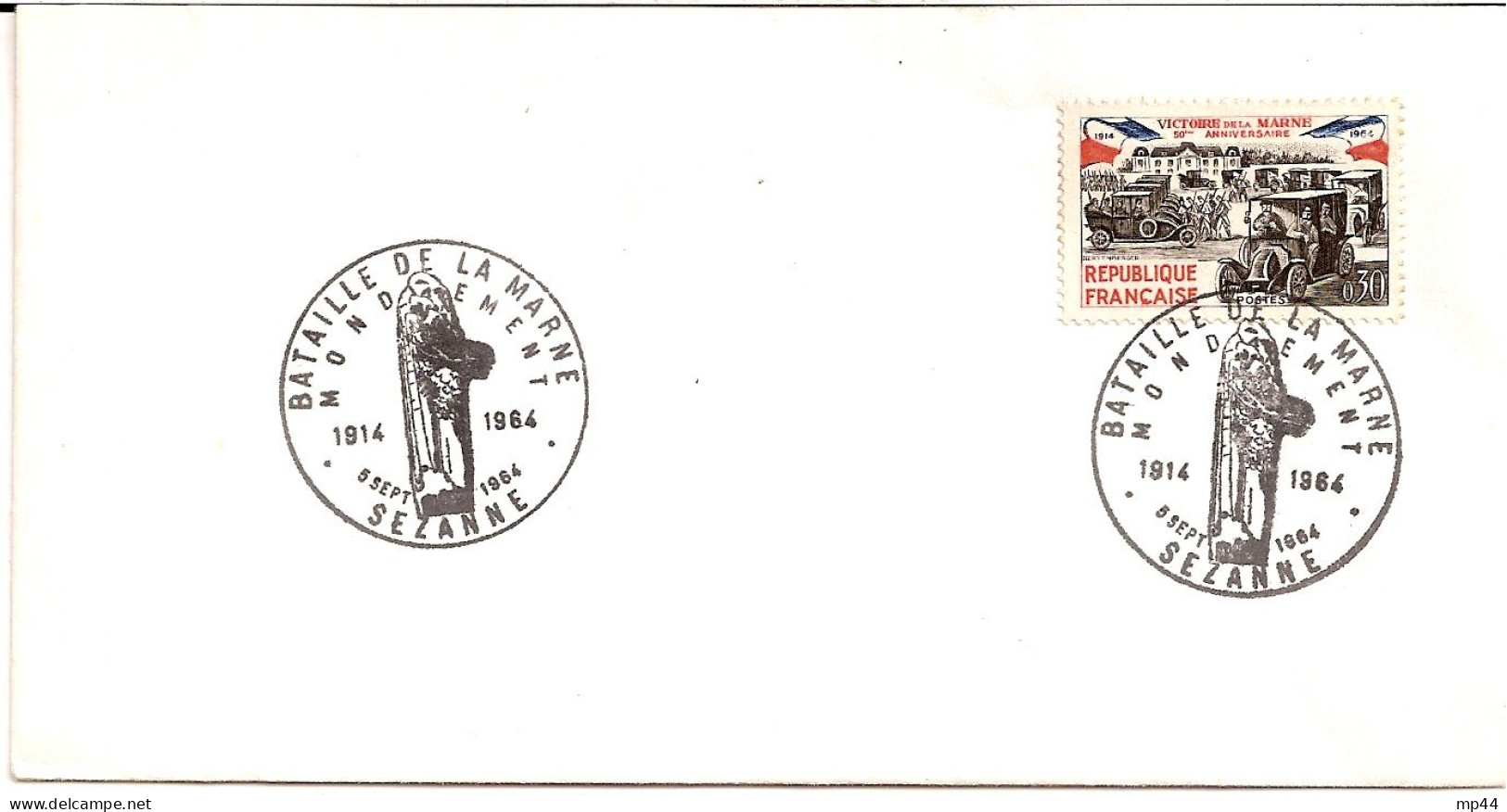 24 --- 51 SEZANNE Bataille De La Marne - Commemorative Postmarks
