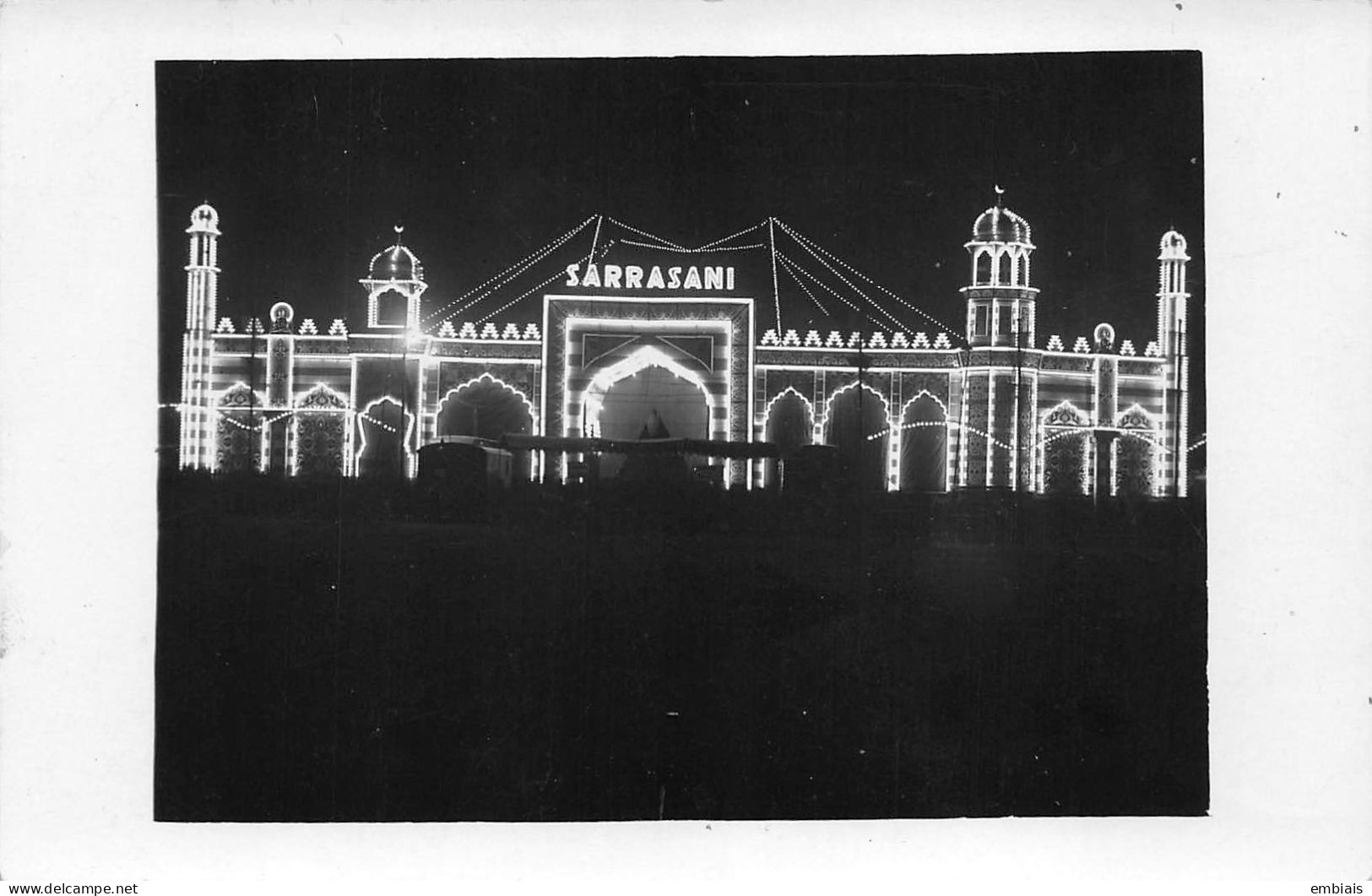 CIRQUE SARRASANI- Carte Photo Du Cirque éclairé La Nuit - Zirkus