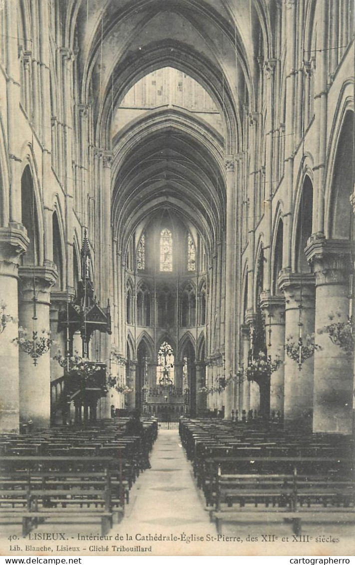 Lisieux Interieur De La Cathedrale Eglise St Pierre - Lisieux