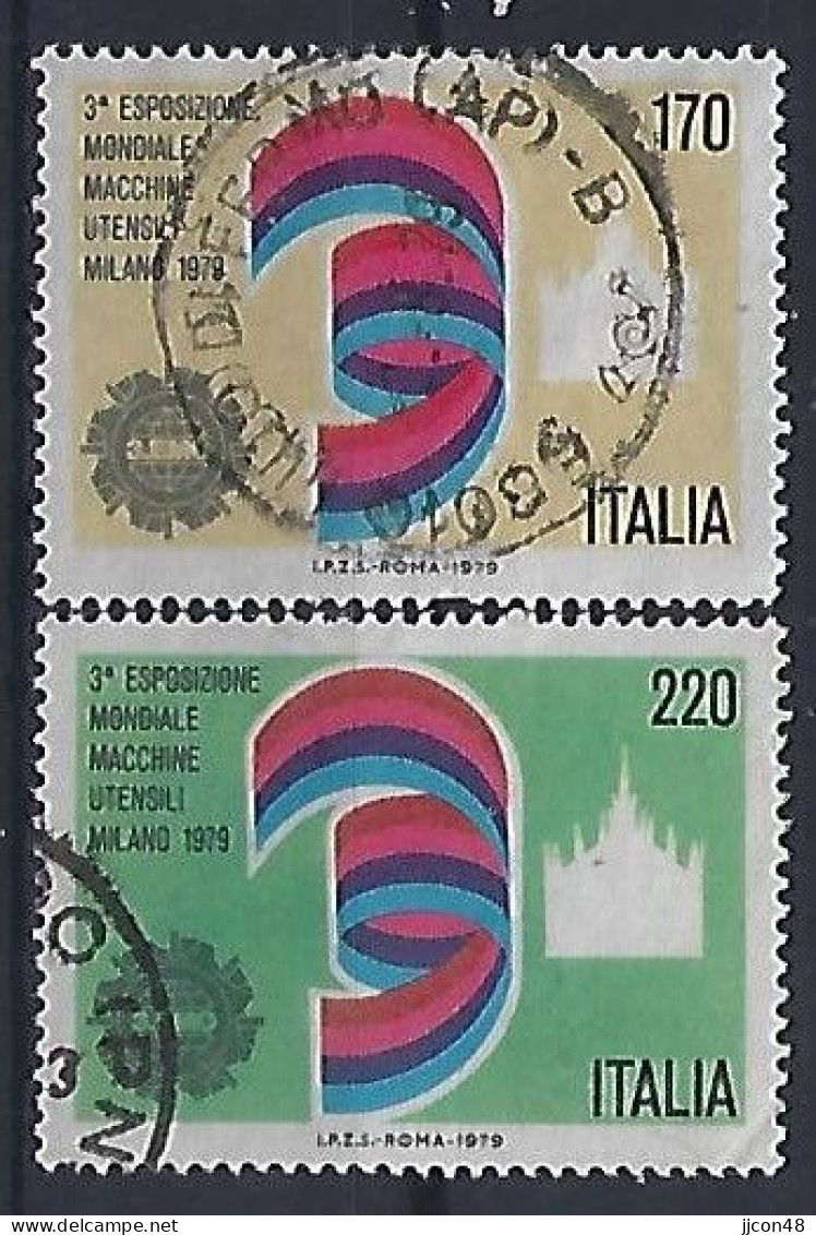 Italy 1979  Maschinenbaumesse, Mailand (o) Mi.1665-1666 - 1971-80: Used