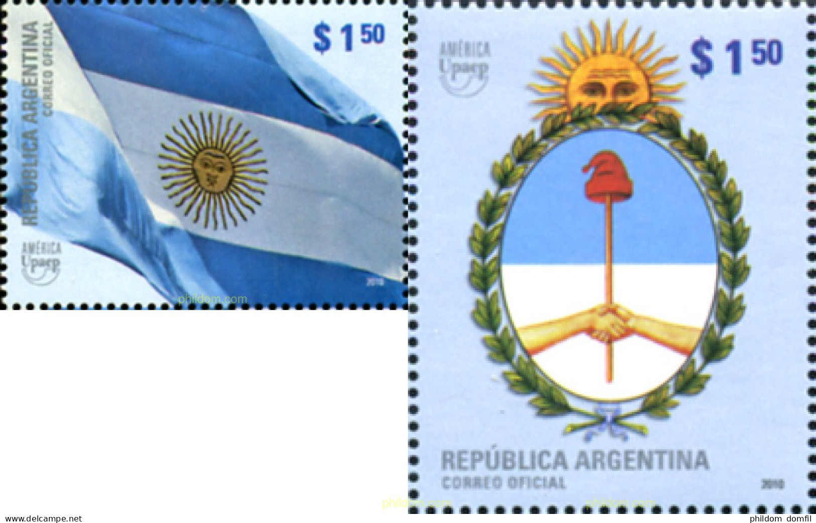 247282 MNH ARGENTINA 2010 AMERICA UPAEP 2010 - BANDERAS NACIONALES - Neufs