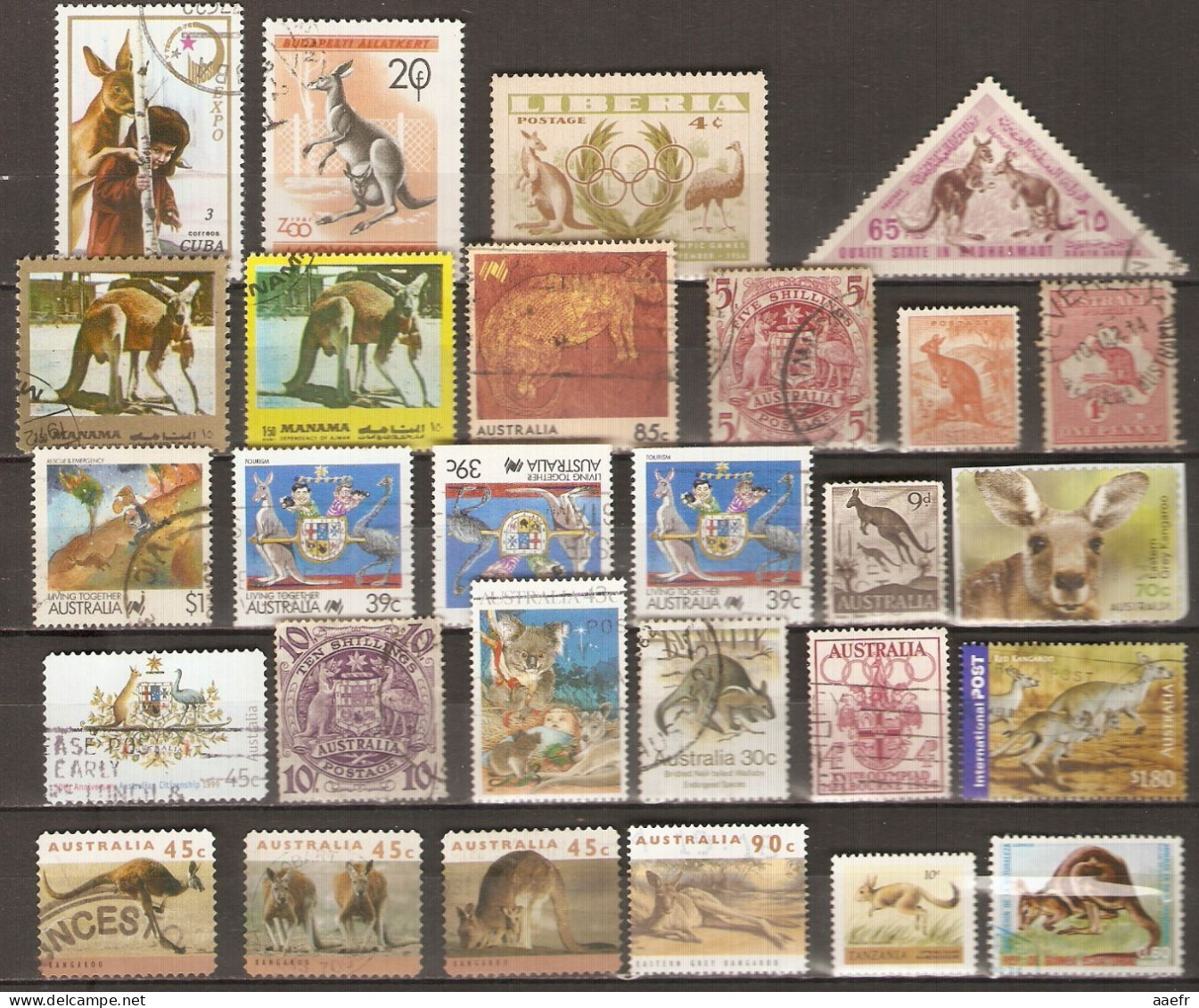 Australie - Kangourous - Petit Lot De 28° - Lots & Kiloware (mixtures) - Max. 999 Stamps