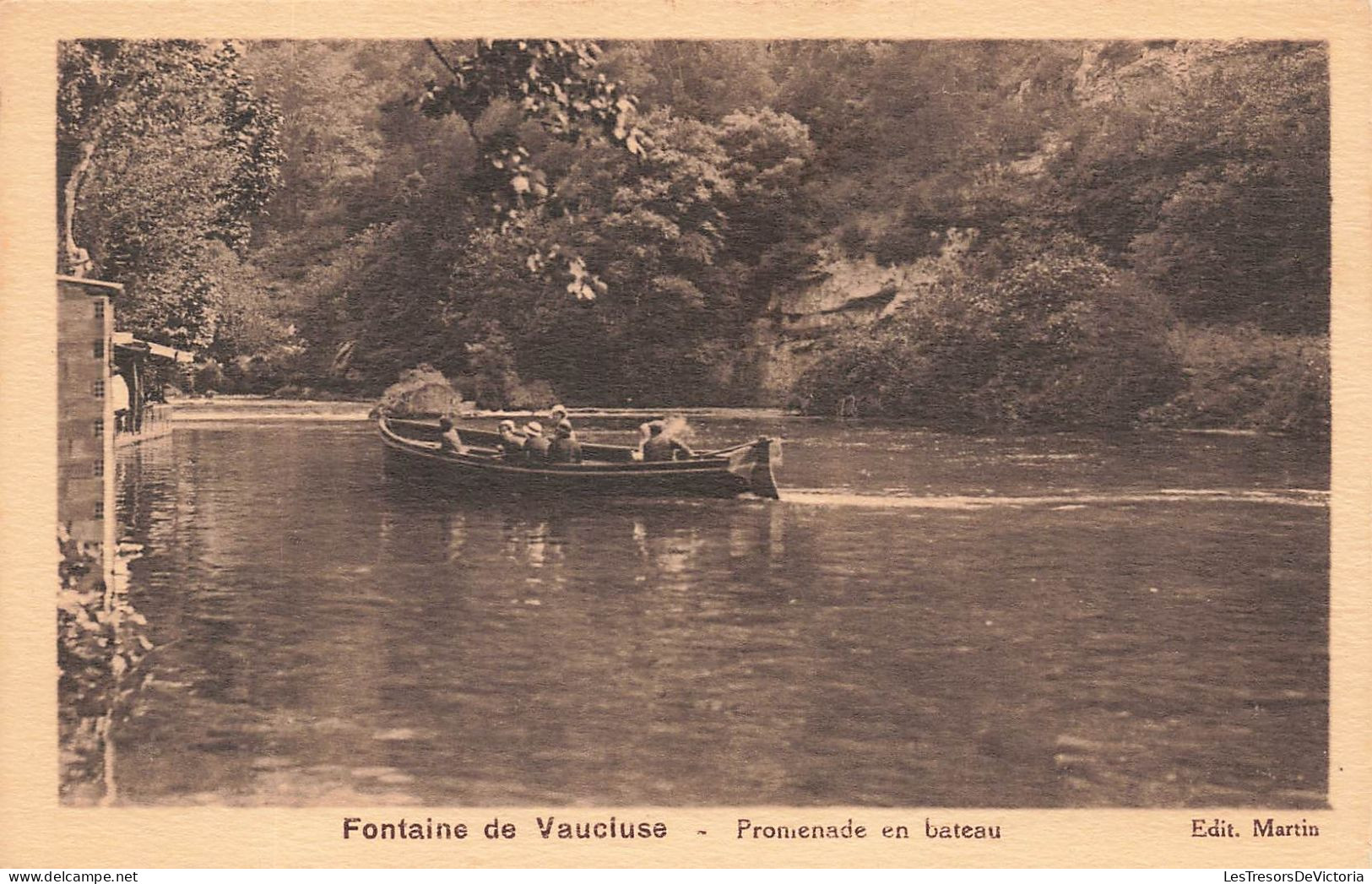 FRANCE - Fontaine De Vaucluse - Promenade En Bateau - Carte Postale Ancienne - Otros & Sin Clasificación