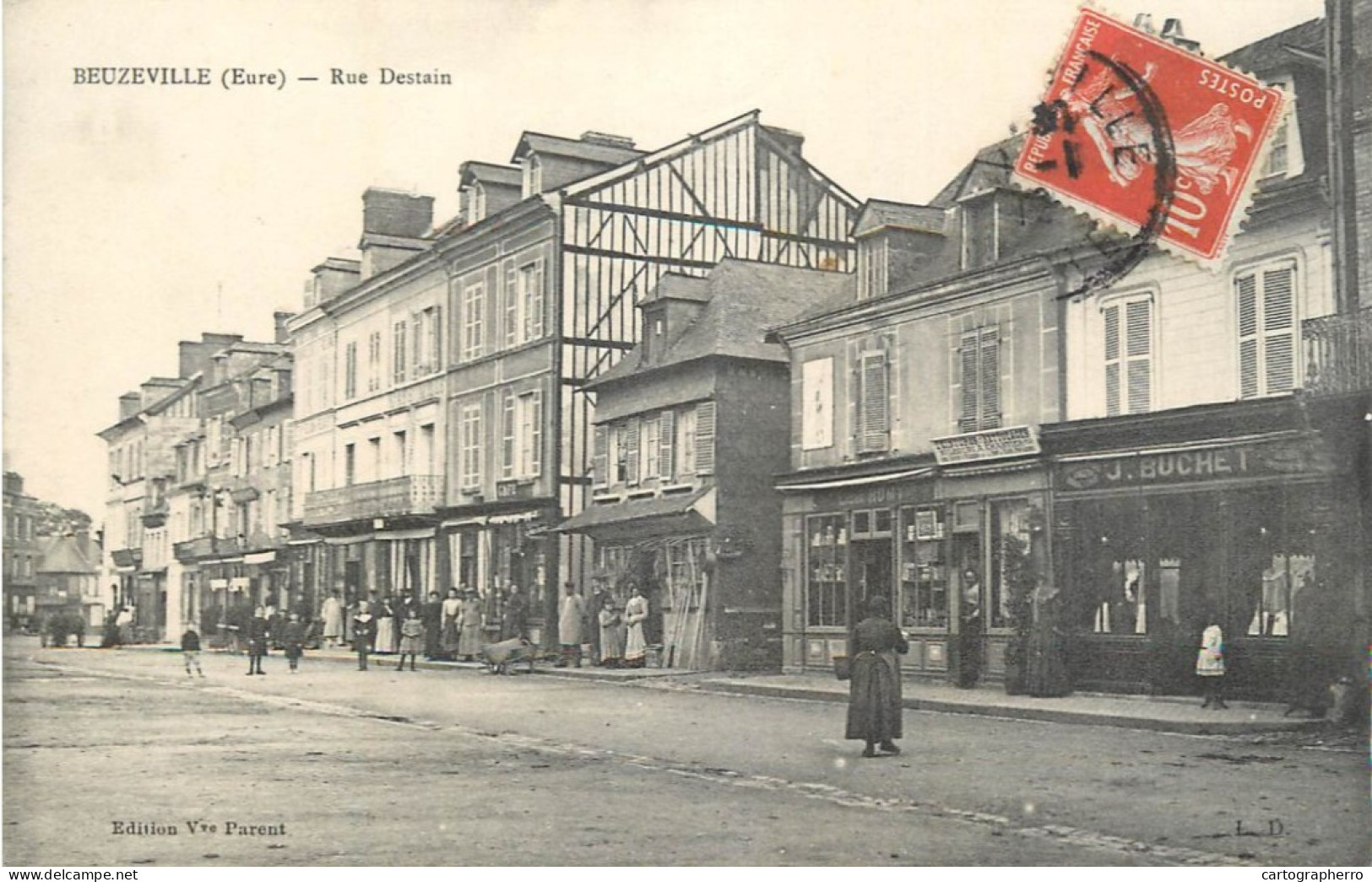 Beuzeville (Eure) - Rue Destain - Autres & Non Classés