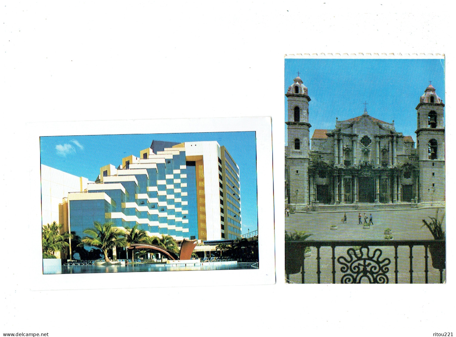 Grande Cpm - Lot 2 - CUBA -  LA HABANA -  HOTEL PANORAMA - Place De La Cathédrale De La Havane - Cloche - Kuba