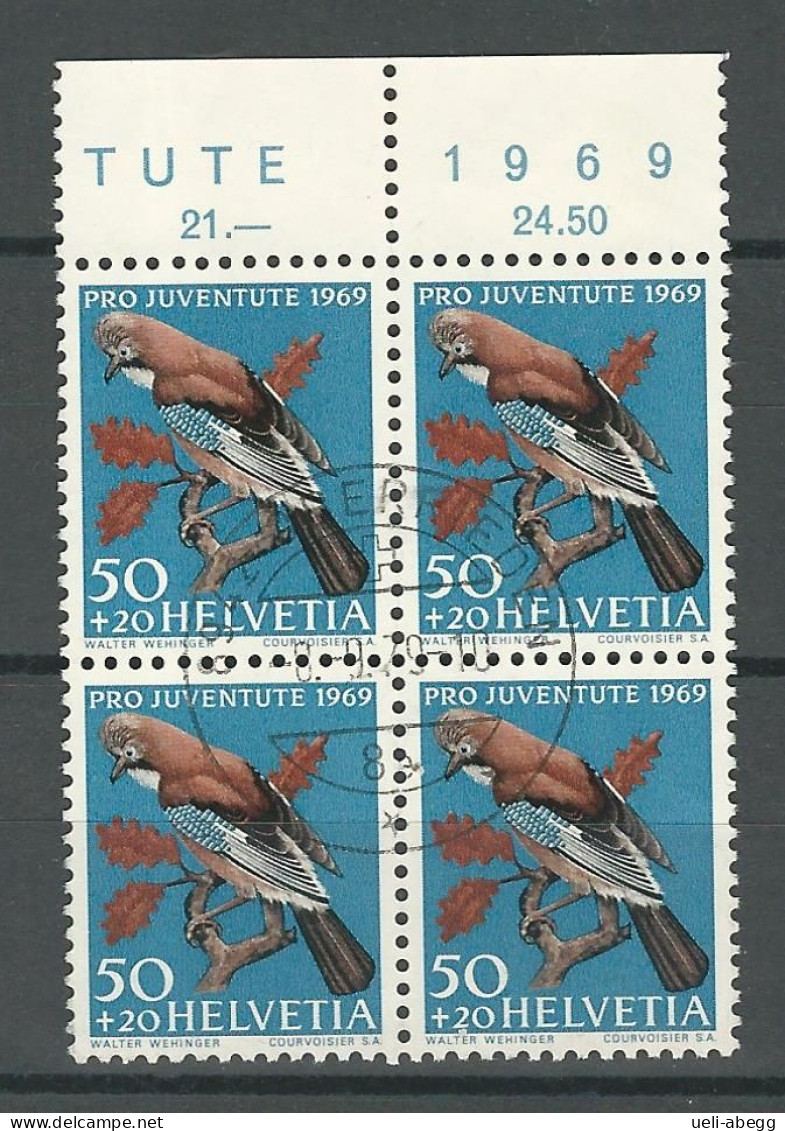 SBK J231, Mi 917 Viererblock O Oberrieden - Used Stamps