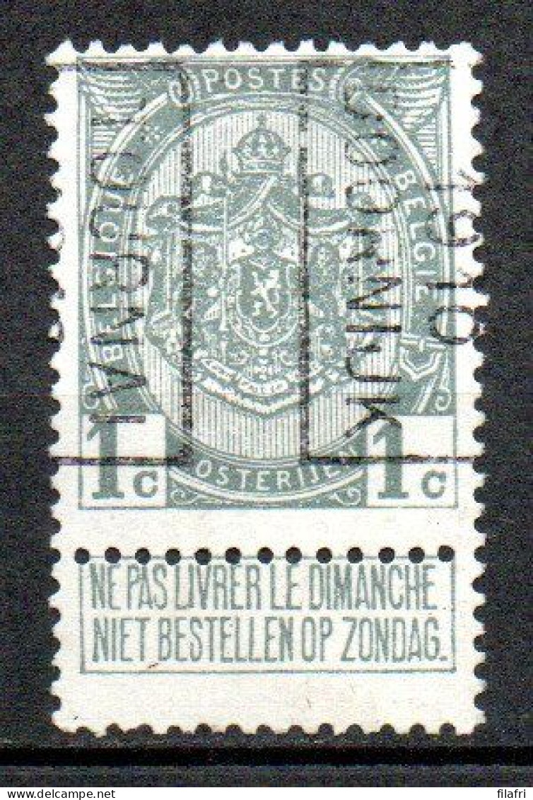 1488 Voorafstempeling Op Nr 81 - TOURNAI 1910 DOORNIJK - Positie B - Rollo De Sellos 1910-19