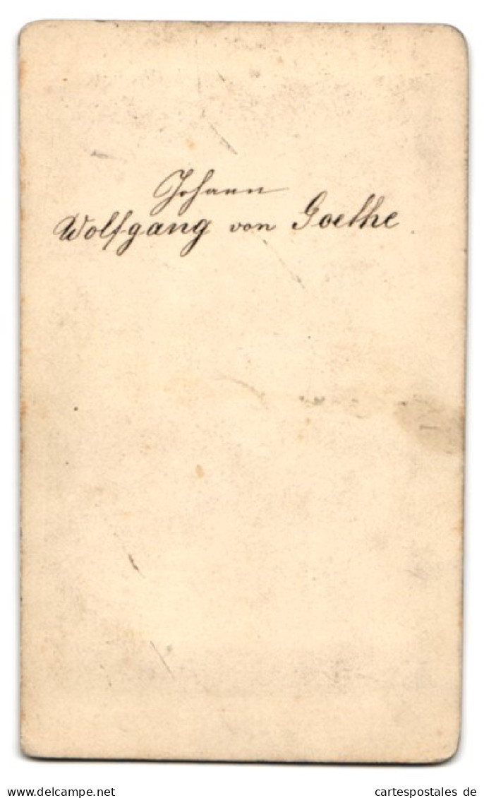 Fotografie Unbekannter Fotograf Und Ort, Johann Wolfgang Von Goethe, Nach Einem Gemälde  - Berühmtheiten