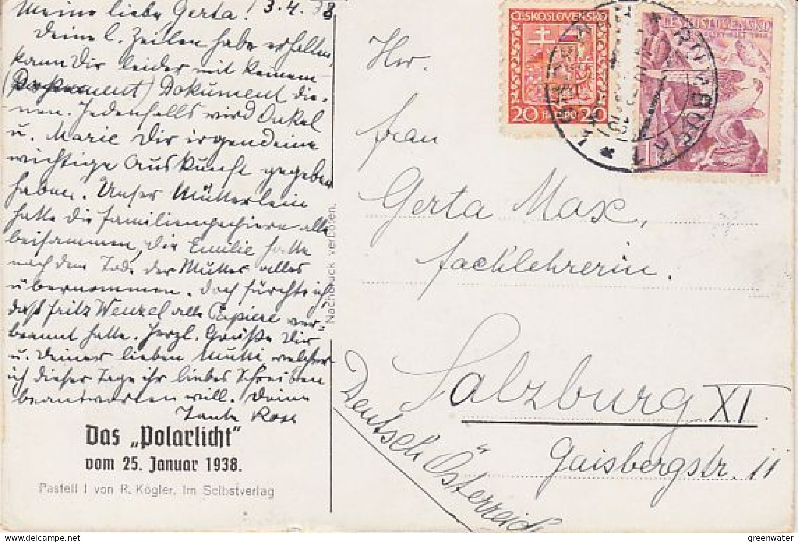 Austria Postcard "Das Polarlicht Vom Januar 1938" (59785) - Altri & Non Classificati