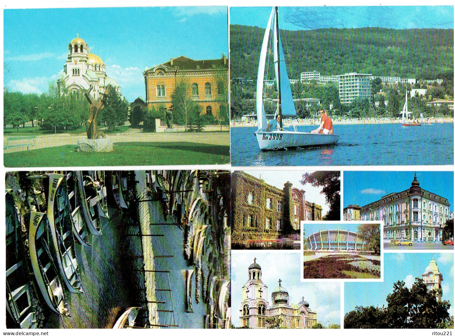 Lot 4 Cpm - Bulgarie - BAPHA - Sofia Monument Alex. Nevski NESSEBRE Port SLATNI PJASSAZI - Bateau - Bulgarie