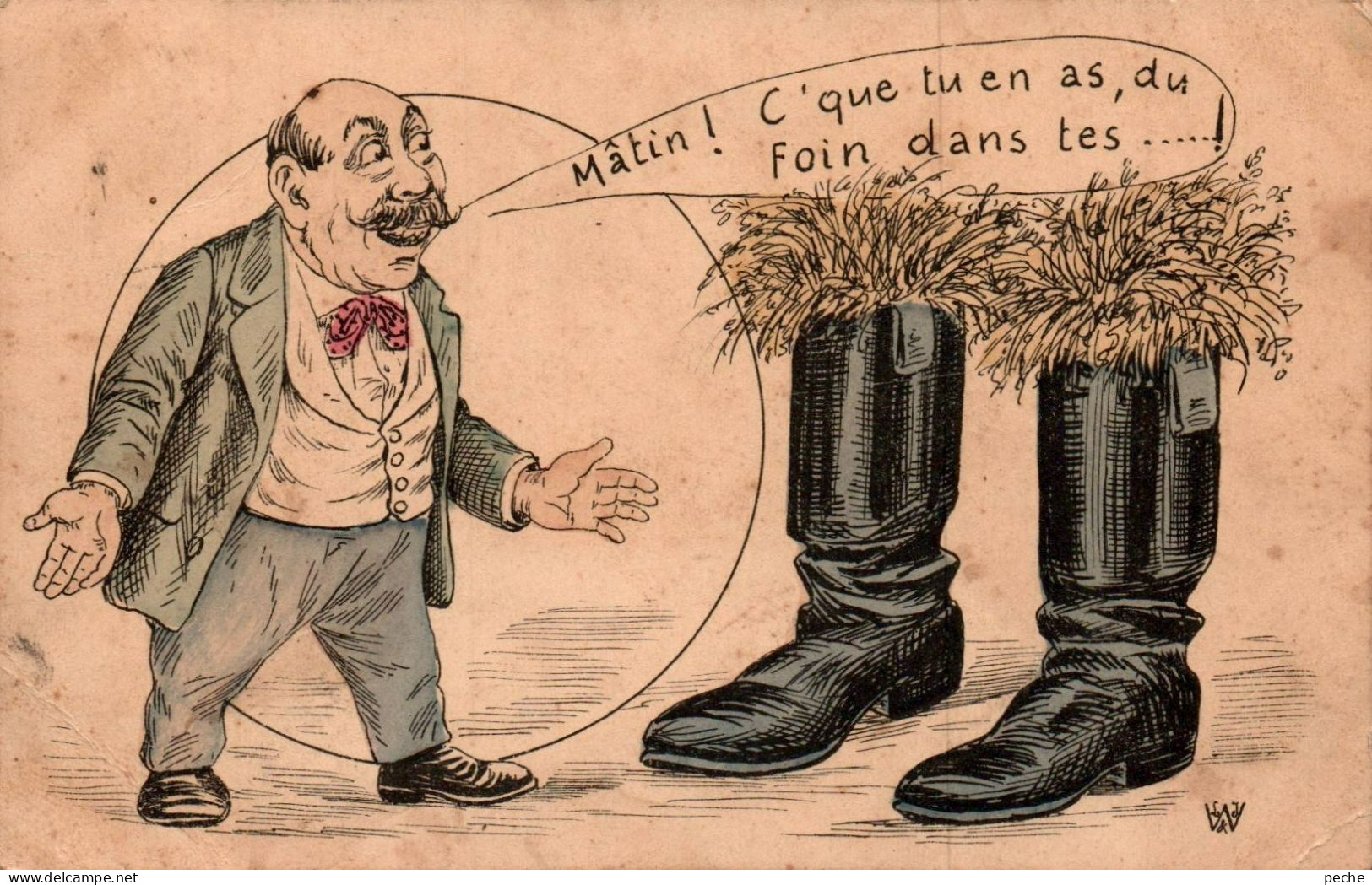 N° 2520 W -cpa Illustrateur -Mâtin C'que Tu En As, - Humour