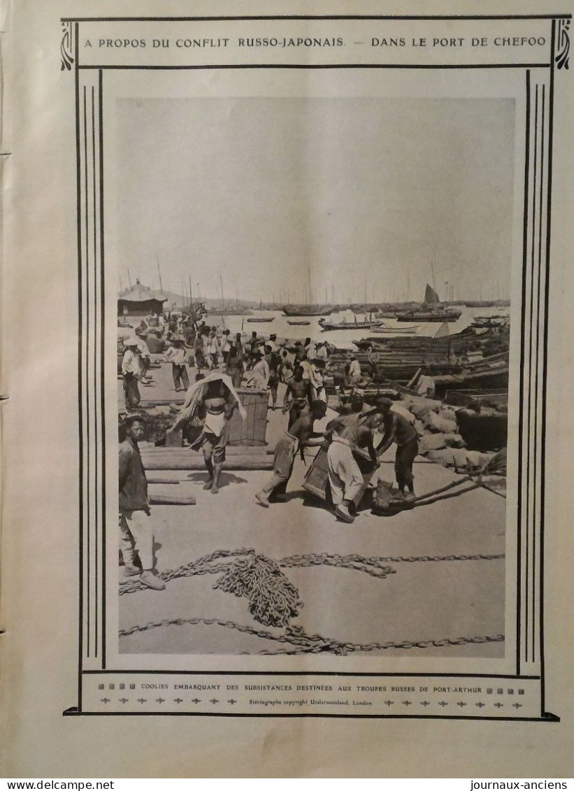 1904 GUERRE RUSSO = JAPONAISE - LA MANOEUVRE DU HOTCHKISS À BORD D'UN CUIRASSÉ JAPONAIS - LA VIE ILLUSTRÉE - Zeitschriften - Vor 1900