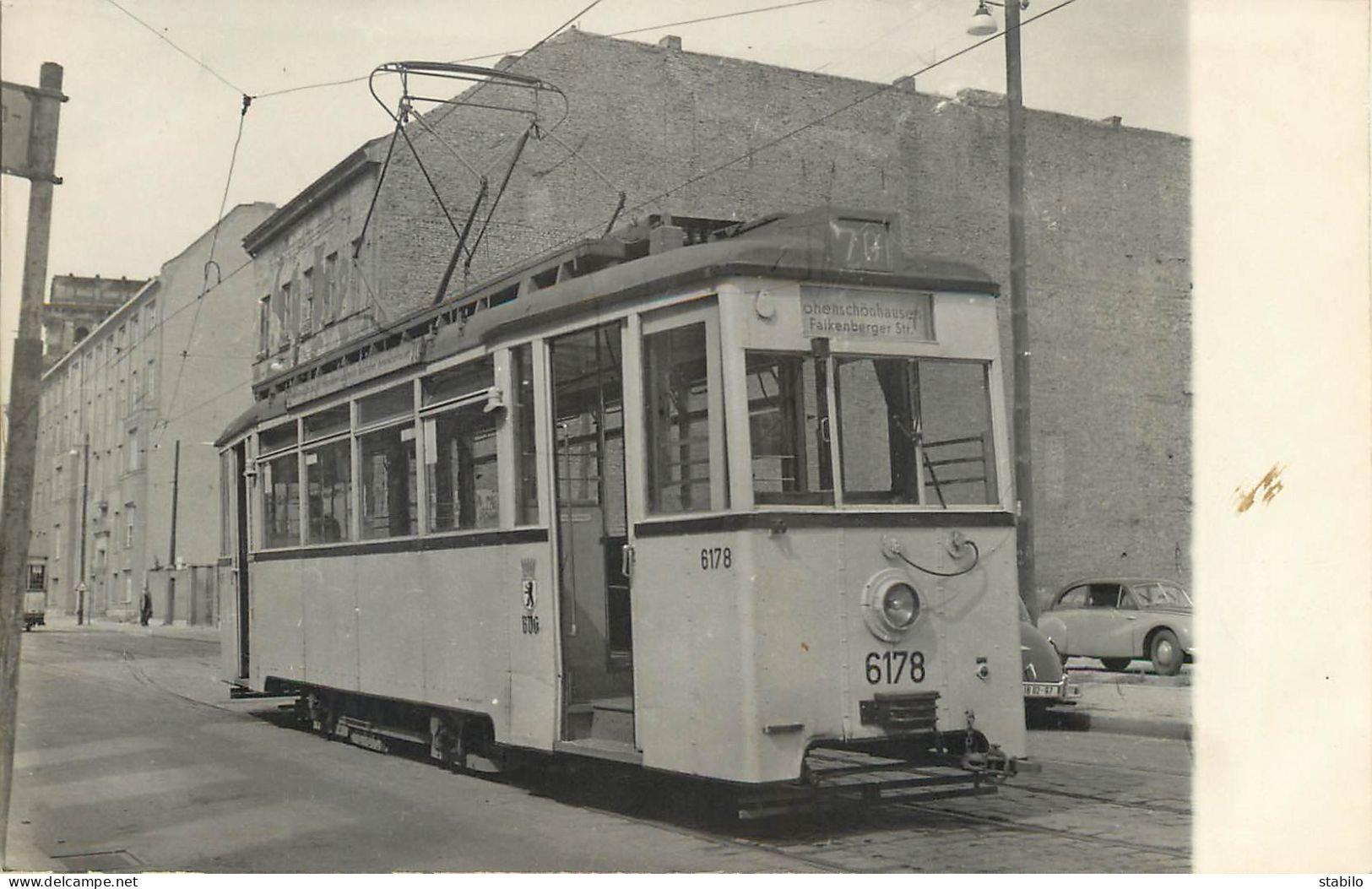 TRAMWAY - ALLEMAGNE - BERLIN MOTRICE 6178 LIGNE 70 - Eisenbahnen