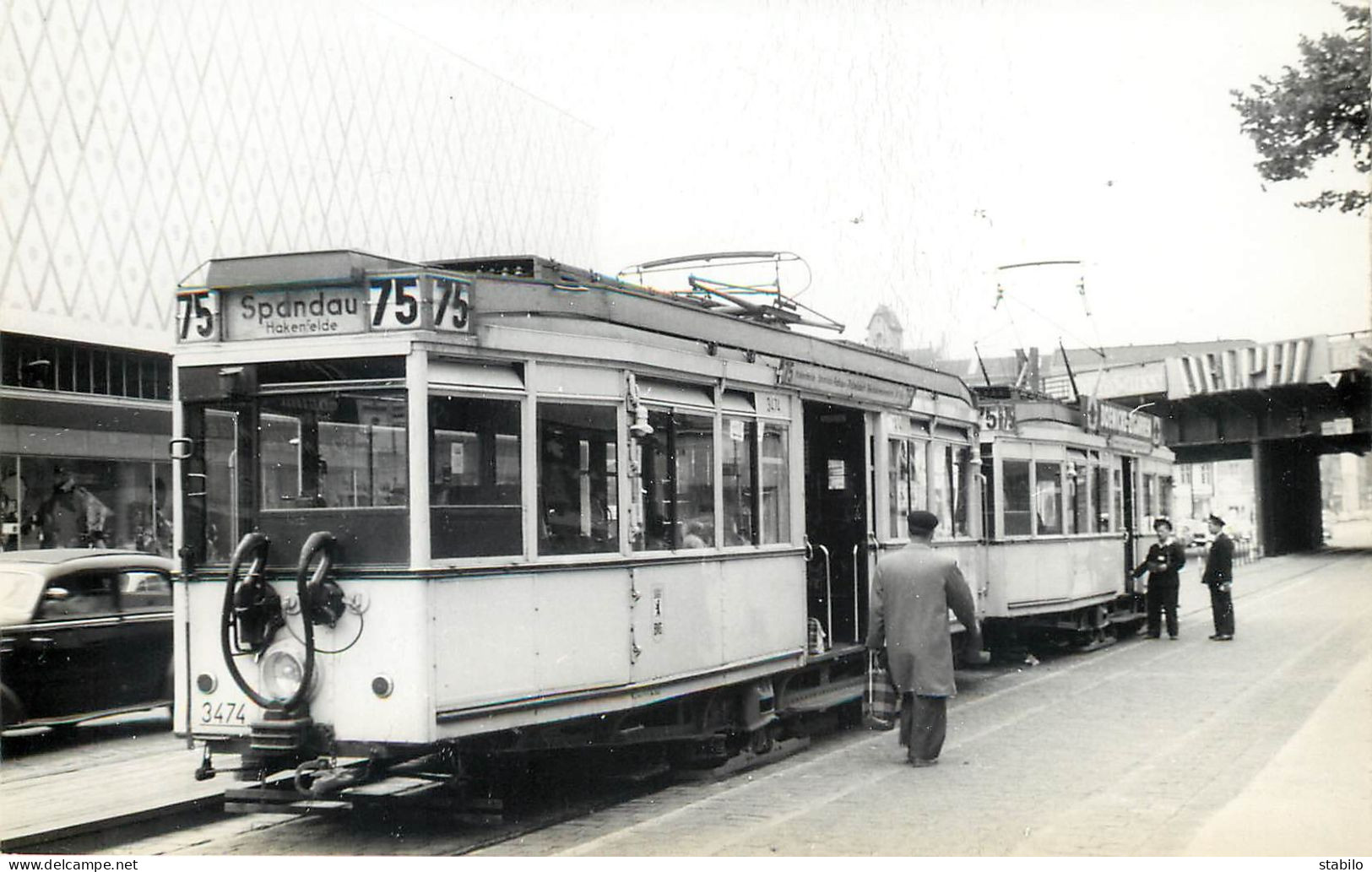 TRAMWAY - ALLEMAGNE - BERLIN VOITURE 3474 LIGNE 75 - Eisenbahnen