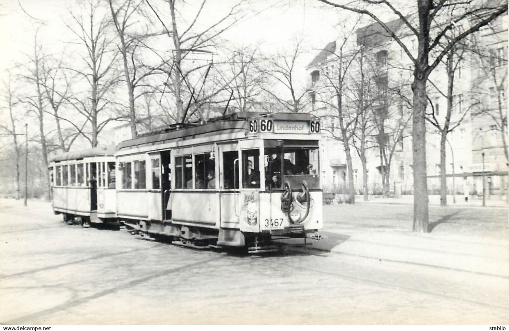 TRAMWAY - ALLEMAGNE - BERLIN MOTRICE 3467 LIGNE 60 - Trenes