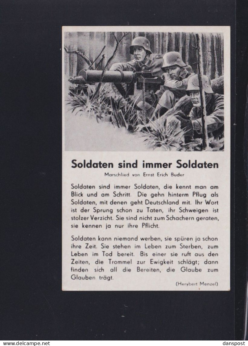 Dt. Reich PK Lied Soldaten Sind Immer Soldaten - Weltkrieg 1939-45