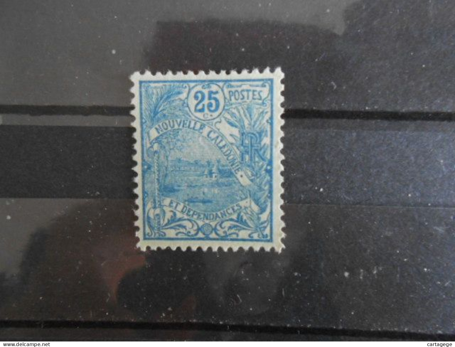 NOUVELLE-CALEDONIE YT 95 PORT DE NOUMEA 25c. Bleu S.verdâtre(*) - Unused Stamps