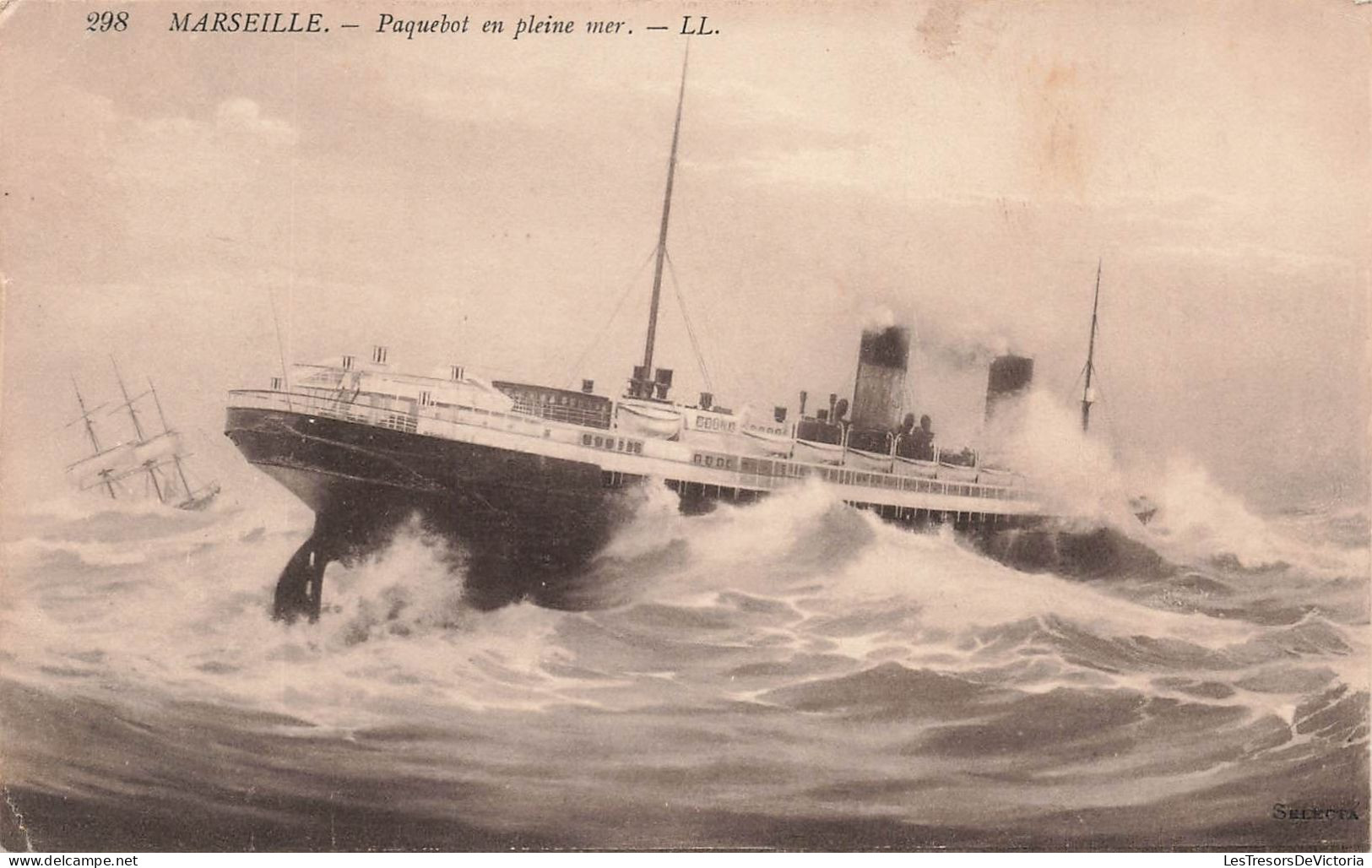 FRANCE - Marseille - Paquebot En Pleine Mer - Carte Postale Ancienne - Unclassified