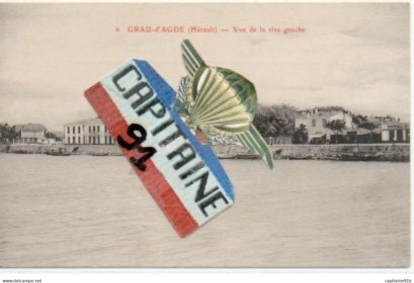 CPA  GRAU D AGDE HERAULT VUE DE LA RIVE GAUCHE. X X - Andere & Zonder Classificatie