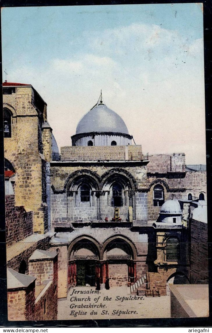 PALEASTINE 1936 POSTCARD JERUSALEM SENT  FROM BRITISH ARMY POSTOFFICE WITH STAMP SKELETON VF!! - Palästina