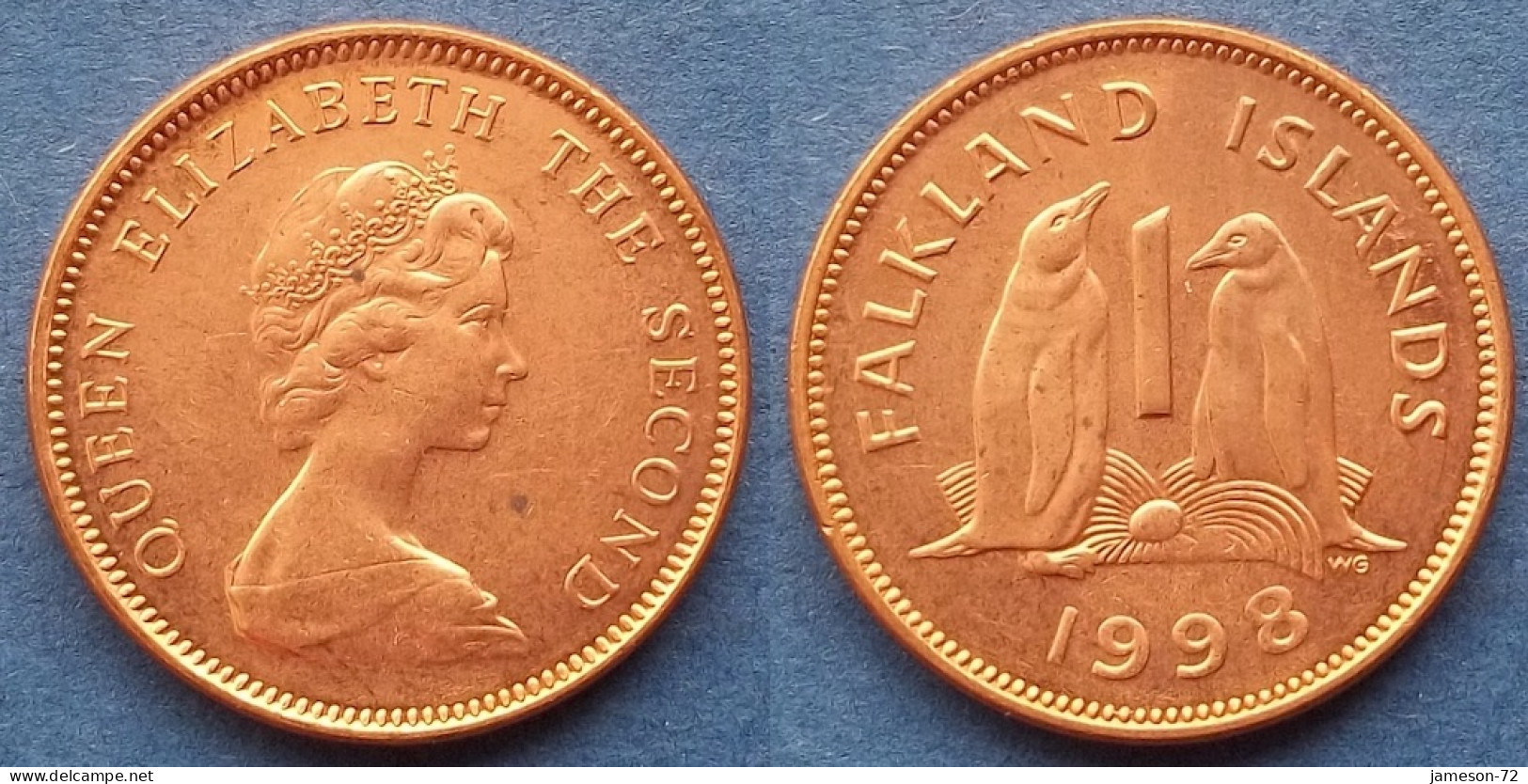 FALKLAND - 1 Penny 1998 "Penguins" KM# 2a British Colony Elizabeth II Decimal Coinage (1971-2022) - Edelweiss Coins - Falklandinseln