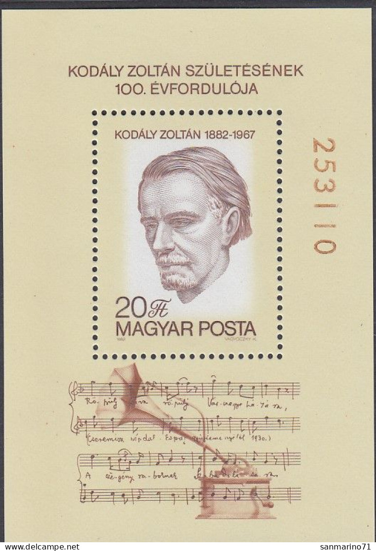 HUNGARY Block 160,unused,random Serial Number - Musique