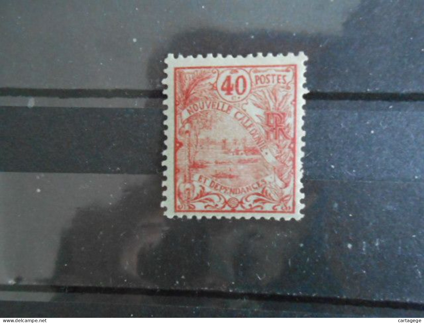 NOUVELLE-CALEDONIE YT 98 PORT DE NOUMEA 40c. Rouge S.verdâtre* - Nuevos