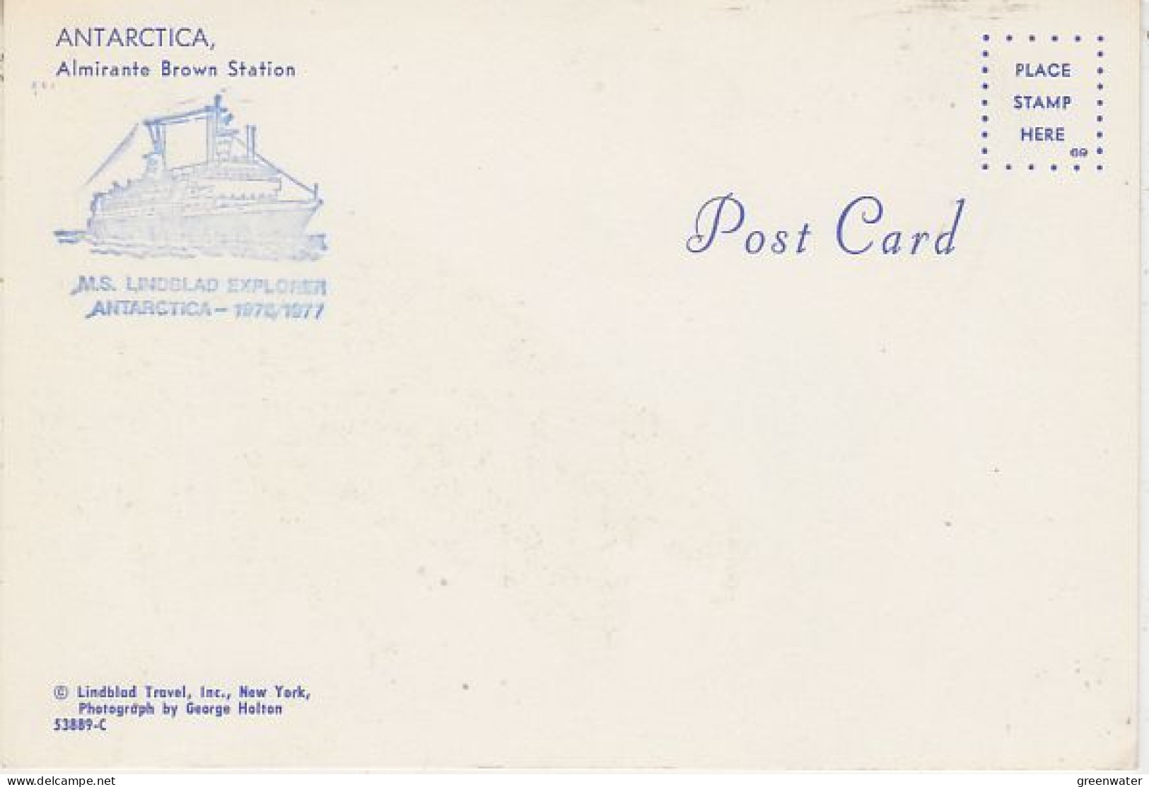 Argentina Antarctica Almirante Brown Station Ca Lindblad Explorer  Unused (59790) - Argentine