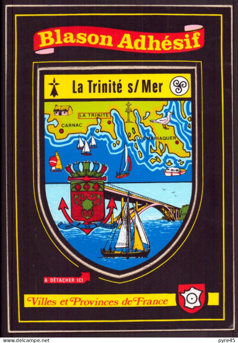 CPM Blason Adhésif " La Trinité Sur Mer " ( 56 ) - La Trinite Sur Mer