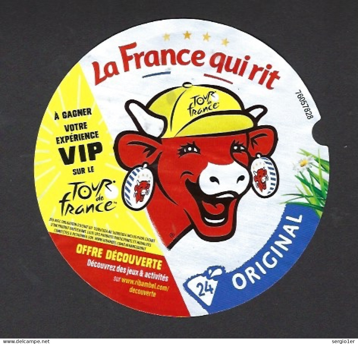 Etiquette Fromage La Vache Qui Rit 24 Portions  Tour De France Vélo  La France Qui Rit N°76057828 - Kaas