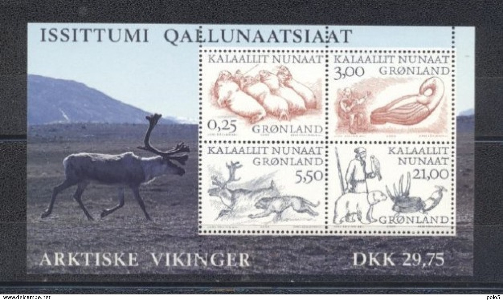 Groenland 2000- Arctic Vikings M/Sheet - Nuovi