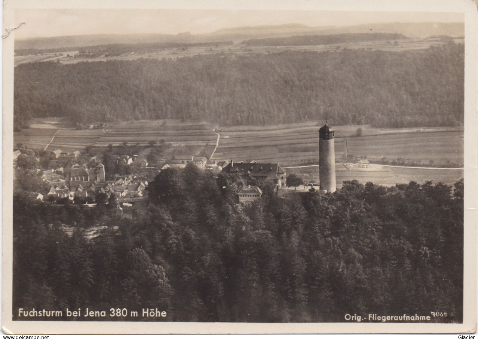 Jena - Fuchsturm Bei Jena 380 M. Höhe - Orig. Fliegeraufnahme - Inh. Willi Lemser - Fernruf 2417 - 27-5-1942 - Jena