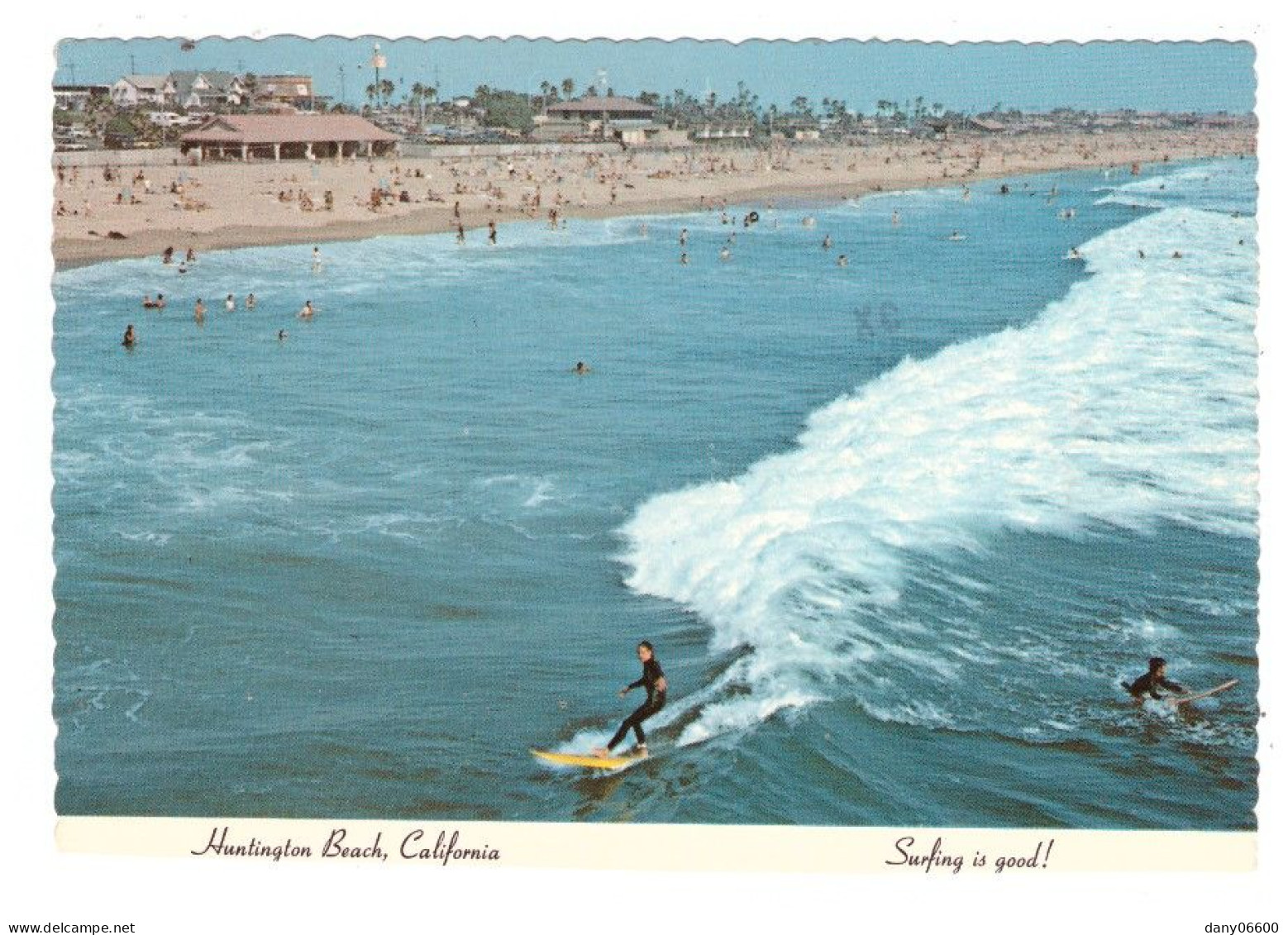 HUNTINGTON BEACH Surfing Is Good (carte Photo Animée) - Other & Unclassified