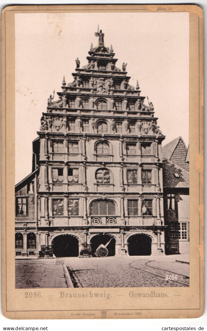Fotografie Ernst Roepke, Wiesbaden, Ansicht Braunschweig, Blick Auf Das Gewandhaus  - Places