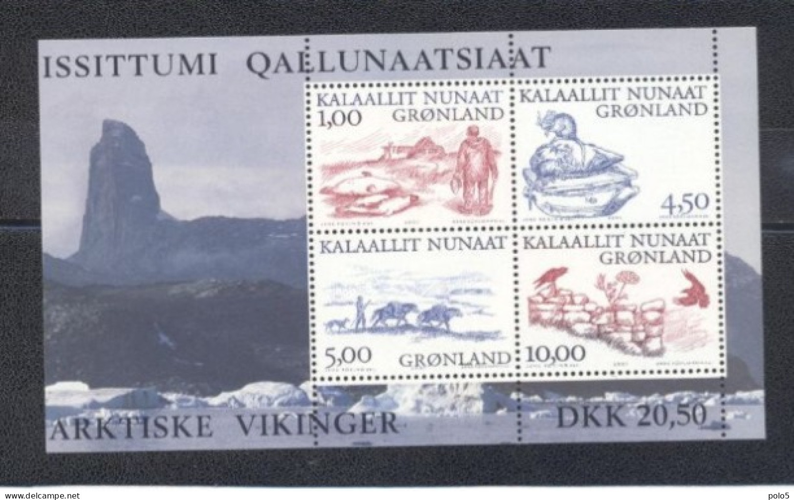 Groenland 2001- Arctic Vikings M/Sheet - Unused Stamps