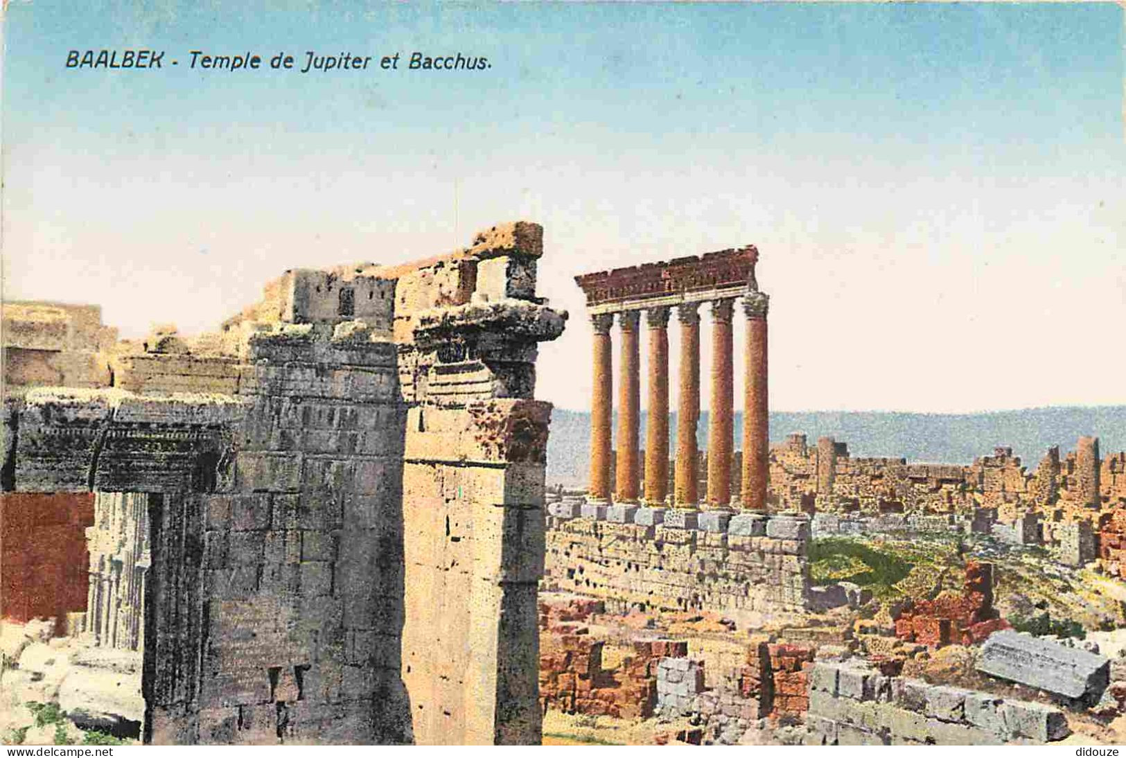 Liban - Baalbeck - Temple De Jupiter Et Bacchus - Colorisée - Antiquité - CPA - Voir Scans Recto-Verso - Lebanon