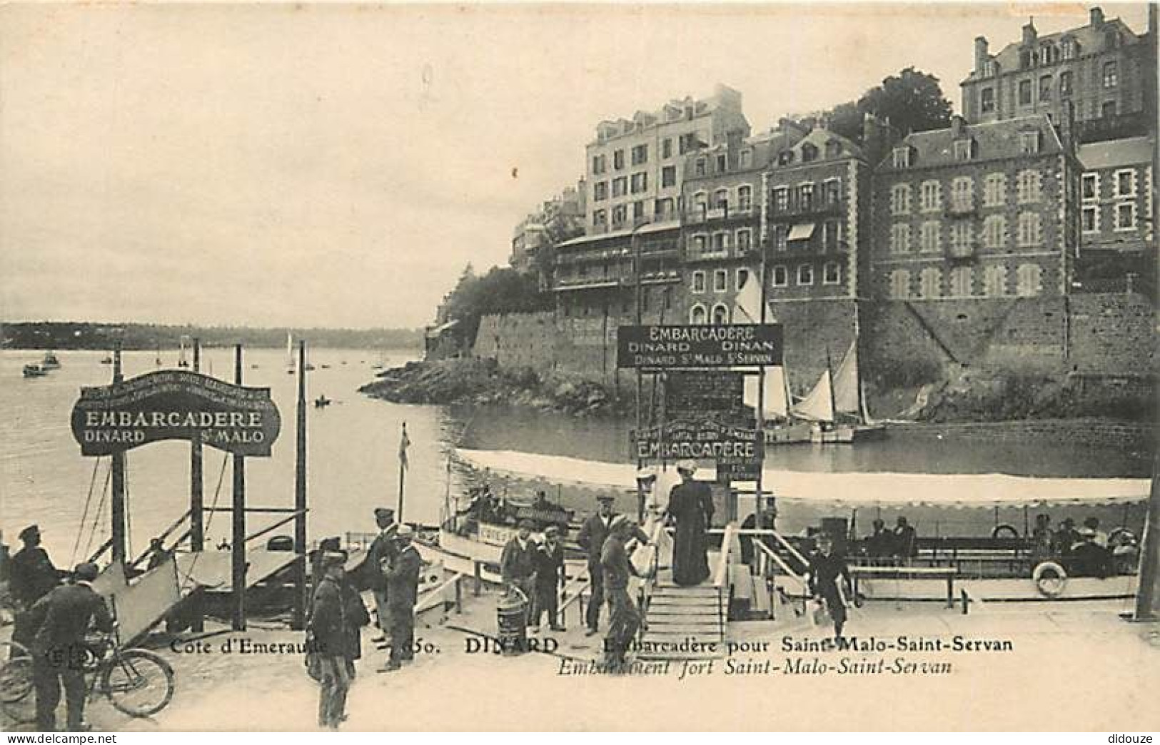 35 - Dinard - Embarcadère Pour Saint-Malo Saint-Servan - Animée - Bateaux - CPA - Voir Scans Recto-Verso - Dinard