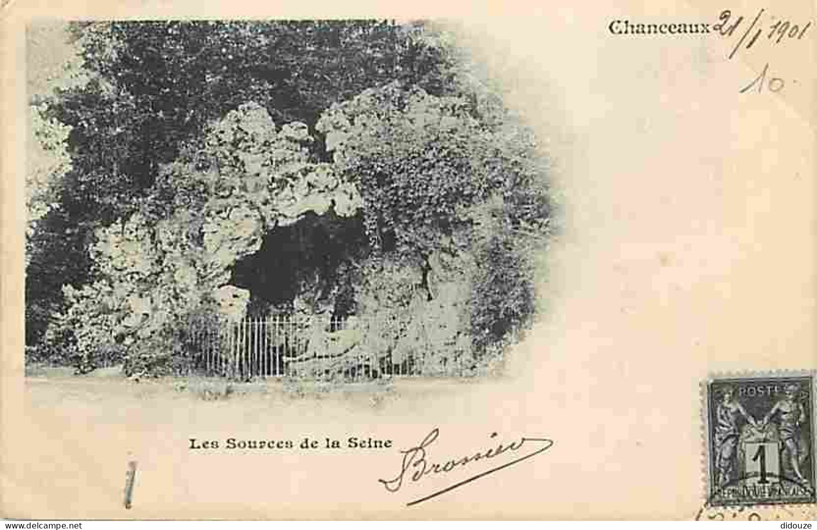21 - Chanceaux - Les Sources De La Seine - Précurseur - Oblitération Ronde De 1901 - CPA - Voir Scans Recto-Verso - Autres & Non Classés