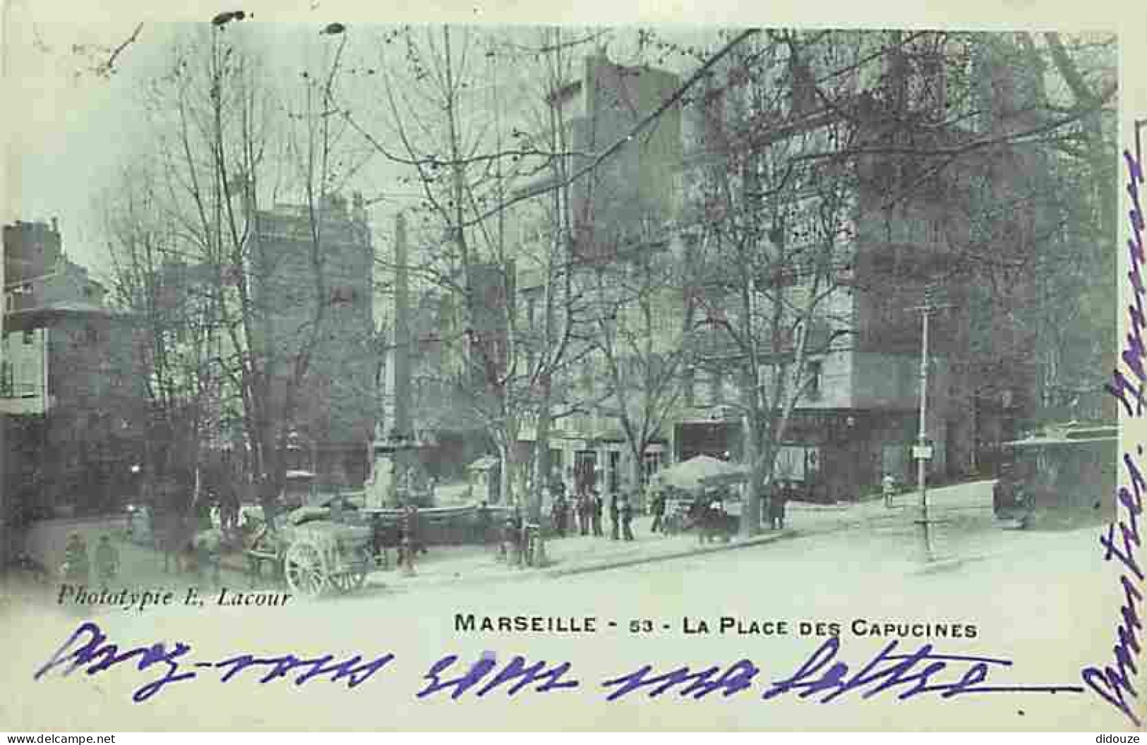 13 - Marseille - La Place Des Capucines - Animée - Précurseur - CPA - Voir Scans Recto-Verso - Unclassified