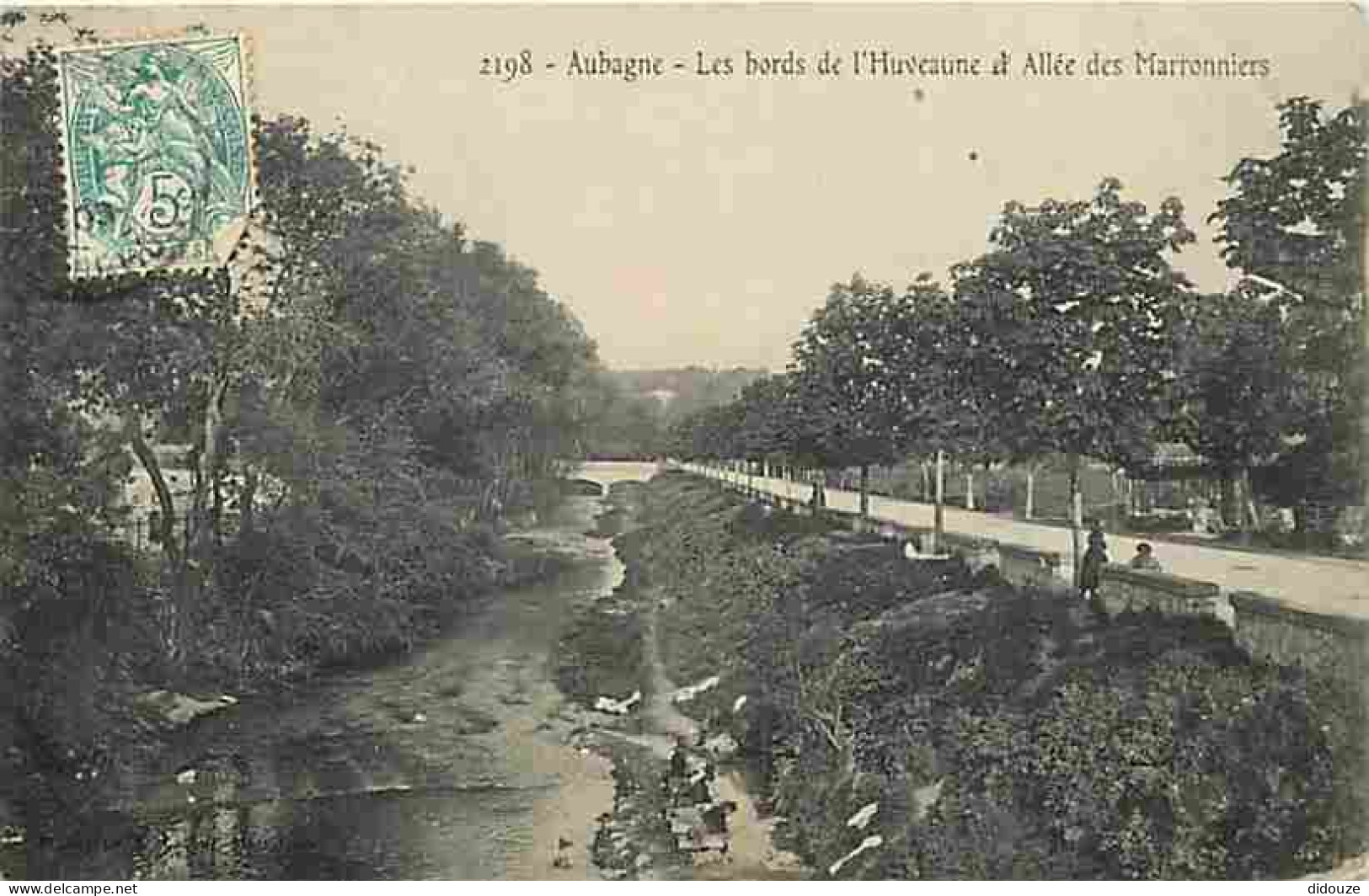 13 - Aubagne - Les Bords De L'Huveaune Et Allée Des Marroniers - Animée - CPA - Voir Scans Recto-Verso - Aubagne