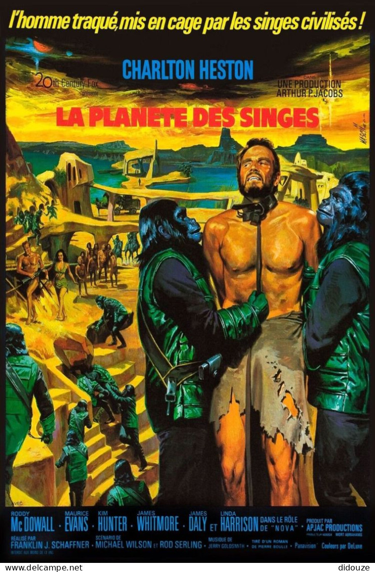 Cinema - La Planète Des Singes - Charlton Heston - Illustration Vintage - Affiche De Film - CPM - Carte Neuve - Voir Sca - Plakate Auf Karten