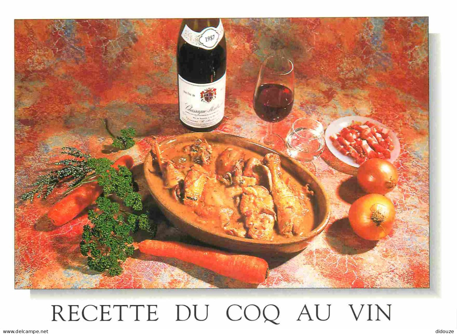 Recettes De Cuisine - Coq Au Vin - Gastronomie - CPM - Carte Neuve - Voir Scans Recto-Verso - Recettes (cuisine)