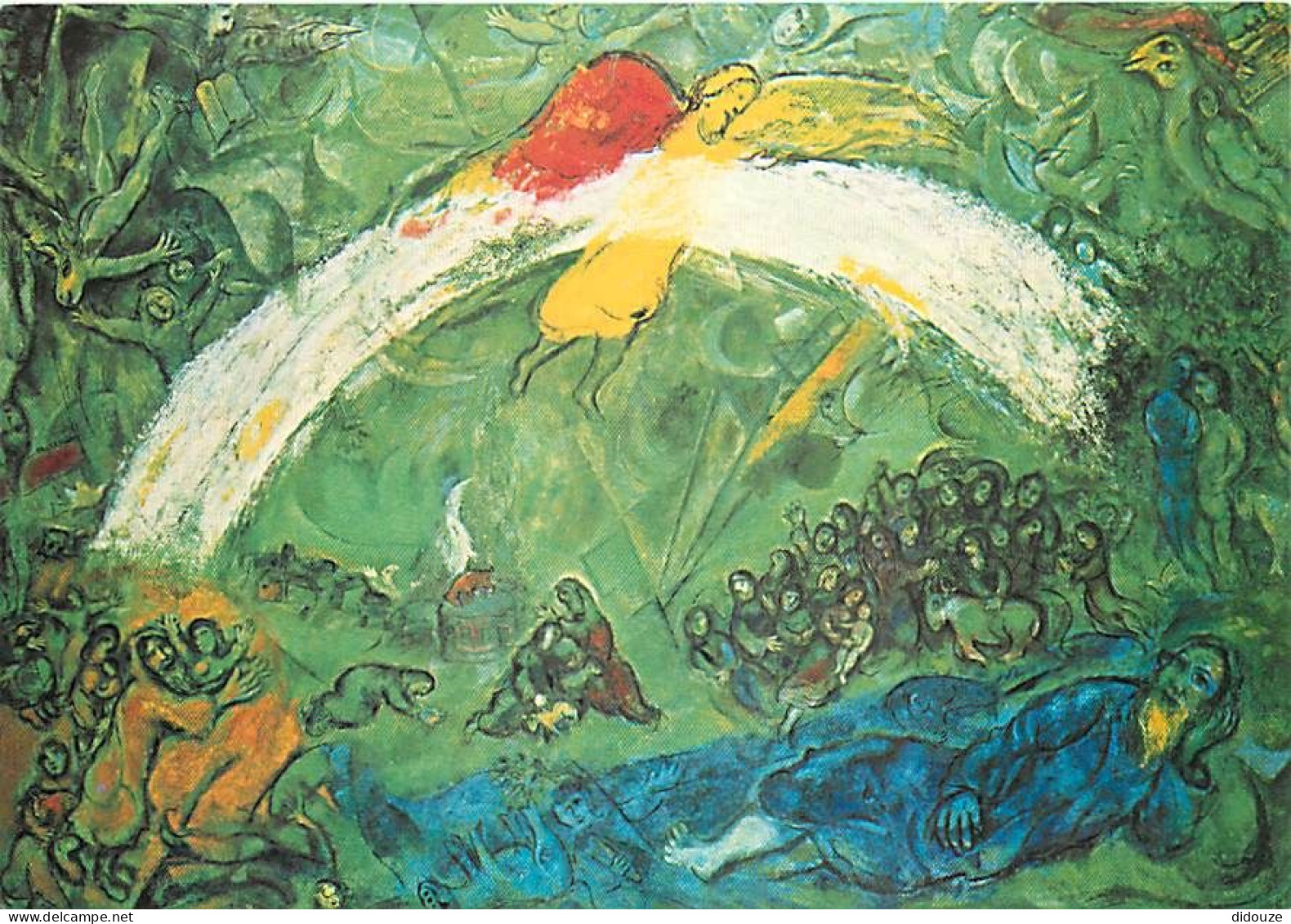 Art - Peinture Religieuse - Marc Chagall - Message Biblique - 5 - Noé Et L'Arc-en-ciel - Musée National De Nice - CPM -  - Tableaux, Vitraux Et Statues
