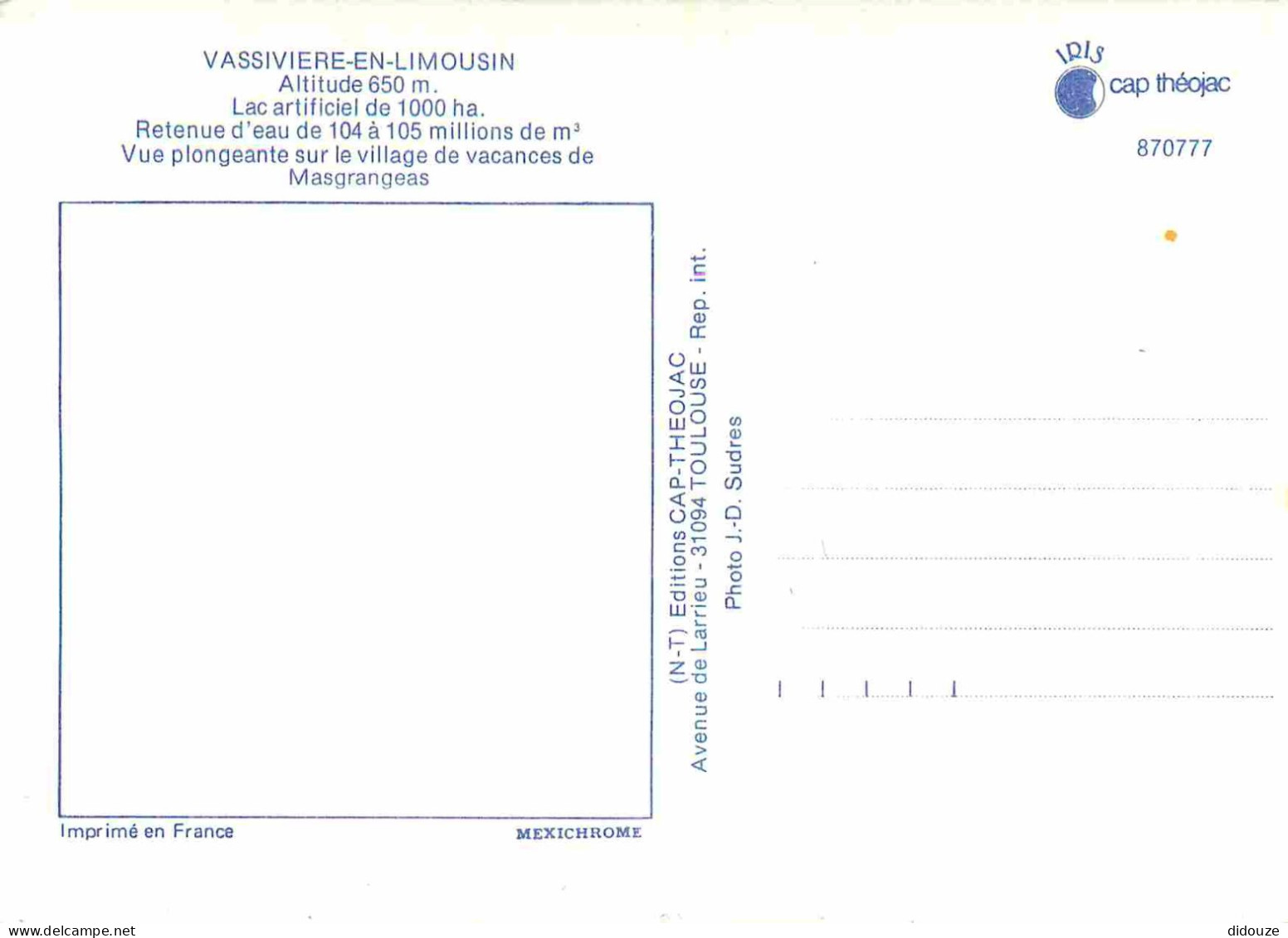 87 - Vassivière En Limousin - Le Lac De Vassivière - Vue Plongeante Sur Le Village De Vacances De Masgrangeas - Vue Aéri - Other & Unclassified