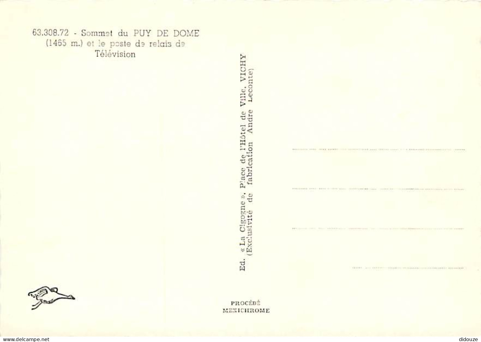 63 - Le Puy De Dome - Le Sommet Et Le Poste De Relais De Télévision - Carte Dentelée - CPM - Carte Neuve - Voir Scans Re - Sonstige & Ohne Zuordnung