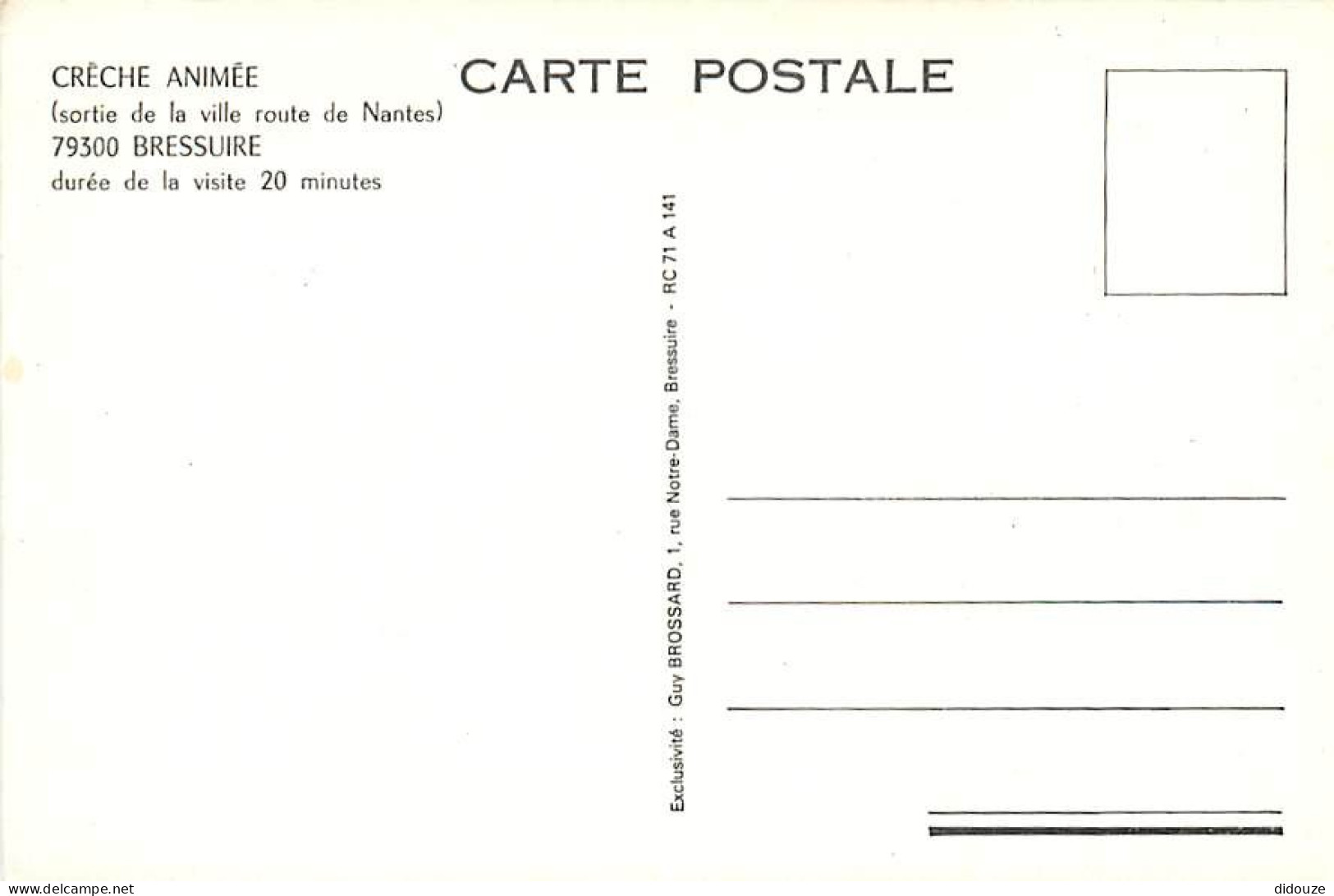 79 - Bressuire - Crèche Animée - Carte Neuve - CPM - Voir Scans Recto-Verso - Bressuire